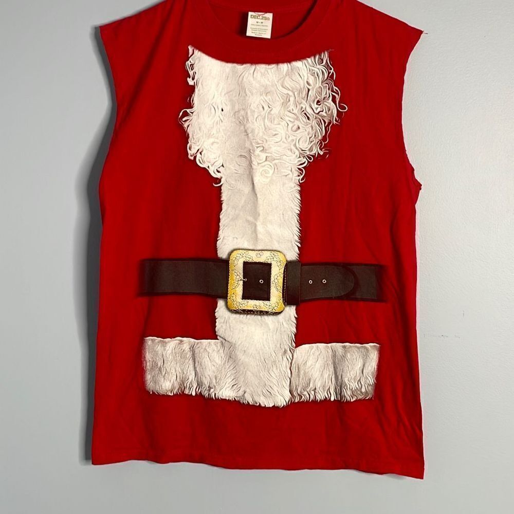 Santa Shirt with Beard and Belt Sz Medium
